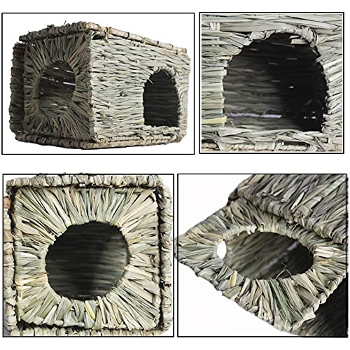 2 Pack Casa De Hierba Conejos, Cama De Heno Plegable ...
