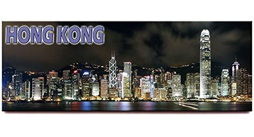 Imán Para Nevera Hong Kong Skyline Panoramic