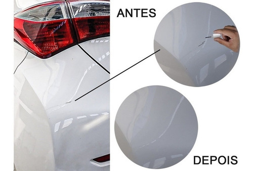Imagem 2 de 2 de Tinta Tira Risco Automotiva Nissan Frontier Glacier Branco