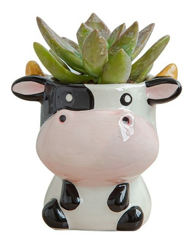 Imagen 3 de 6 de Macetas Mini Lapiceros X6 Unidades Ceramica Diseño Animales