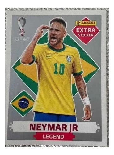 Neymar Legend Extra Qatar 2022 Panini 100% Original Plata