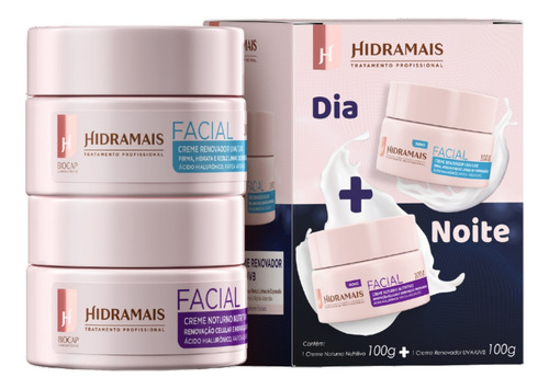 Agua Micelar 7/1+creme Dia E Noite+sabonete Facial Hidramais