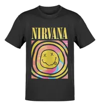 Comprar Remera Estampada De Rock Nirvana Algodón Serigrafía Digital