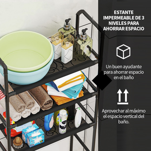 Mueble Organizador Baño Rack Estante De Baño Sobre Inodoro