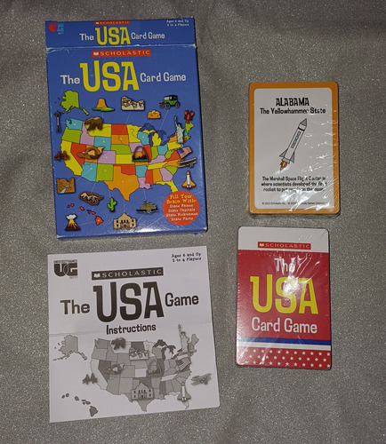 Juego De Cartas The Usa Card Game Scholastic (Usado)