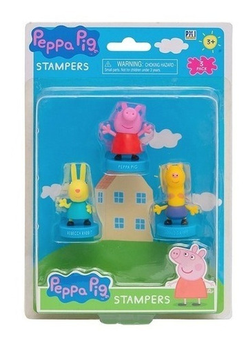 Sellos Pack X3 Figuras Personajes Peppa Pig Coleccion Edu