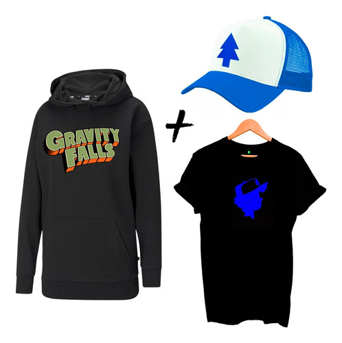 Buzo Canguro  Remera Gorra Gravity Falls Unisex