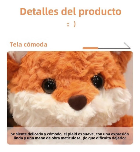 35cm Peluche De Zorro Que Corre,juguete De Felpa De Animales