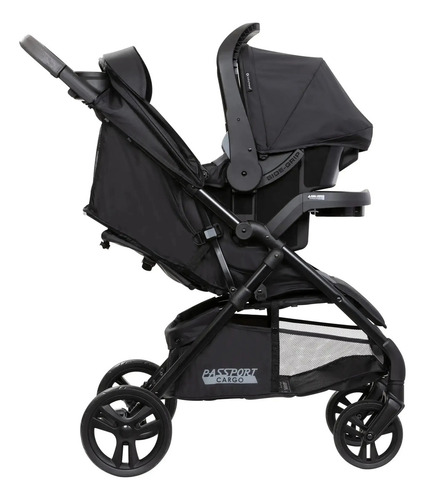 Carrinho de passeio Baby Trend Passport Cargo Cor Fieldstone Cinza Preto Chassi