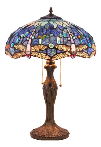 Lámpara Tiffany De 16 X 16 X 24 Pulgadas, Lámpara De Mesa De