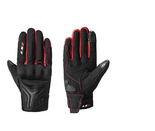 Guantes Moto Ls2 Jet Man Touring Rojo 4 Estaciones Impermeab