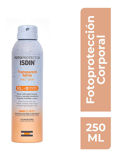 Isdin Fotoprotector Transparent Spray Wet Skin Spf 50 250ml