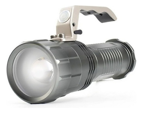 Lanterna Holofote Led De Mão C/ Foco Ajustável Super Potente Cor da lanterna Cinza Cor da luz Branco
