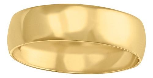 Anillo Unisex Liso Ultraligero 6mm Oro Sólido 10k