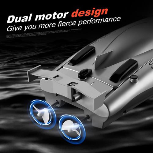 Motor Rc Barco Modelo De Alta Velocidad De Plata 1 Batería