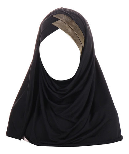 Turbante Musulmn Con Purpurina Para Hijab Largo, Hejab De Un