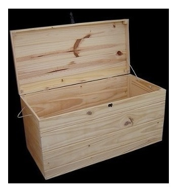 Imagen 4 de 6 de Baul De Madera Bombe De Pino 60cm Ancho - Tigre