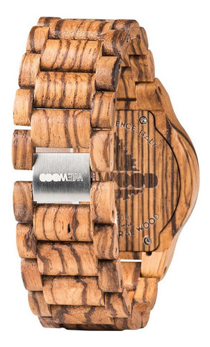 Relógio De Madeira Wewood Kardo Zebrano