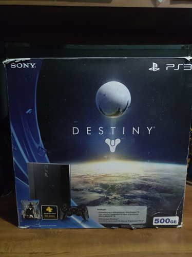 Ps3 Super Slim Destiny Bundle En Caja! 500gb! Funcionando! Negro (Usado)