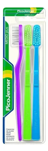 Cepillo Dental Pico Jenner Medio Plus X3