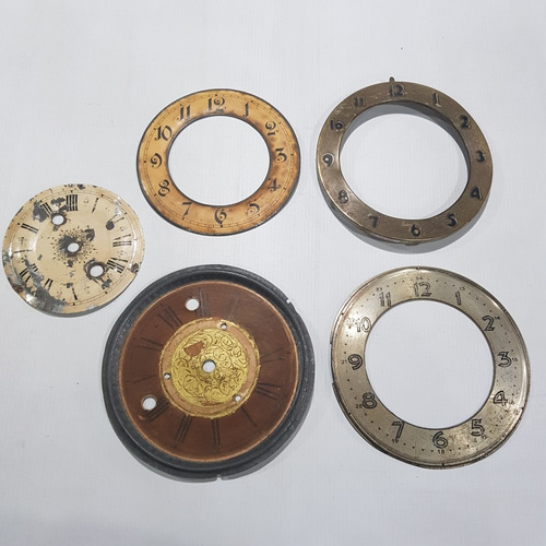 Imagen 4 de 9 de Antiguos Cuadrantes Y Aros De Reloj Lote X 15 Mag 59785