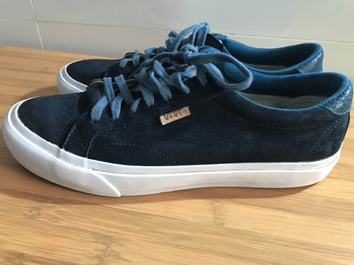 Tênis Vans New Nib Court Midnight Navy Blue Azul Suede Couro
