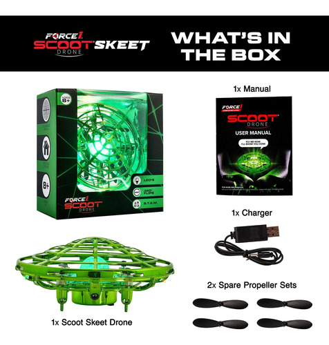 Force1 Scoot Skeet Dron, Juego De Disparos Electrónico Par.