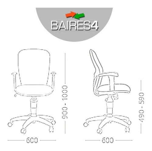 Silla Sillon Escritorio Patas Brazos Cromado Mesh Cuotas
