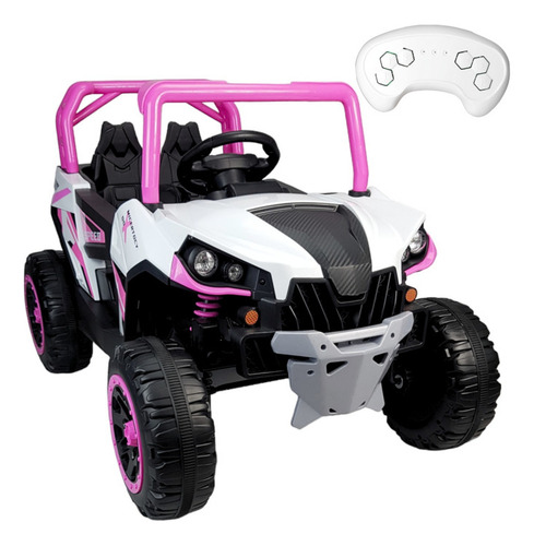Montable Electrico Para Niños Coche A Control Remoto Luz 12v Color Rosa