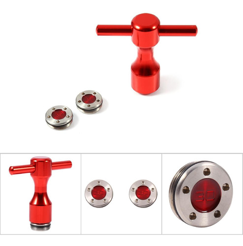 Juego De 2 Llaves Y Pesas Para Putter, Color Rojo