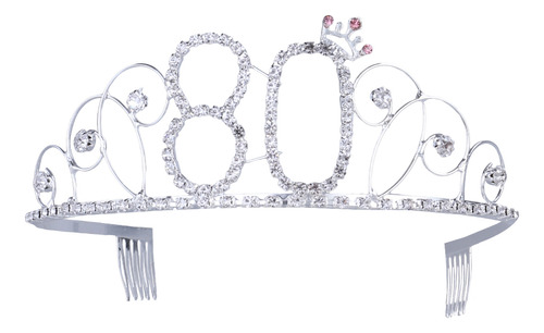 Diadema Con Forma De Corona De Reina Con Diamantes De Imitac