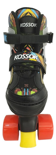 Rollers 4 Ruedas Extensibles Glide Kossok + Protecciones Xs Negro