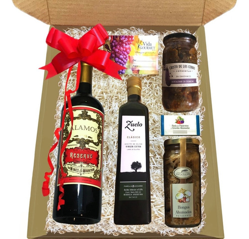 Estuche Madera Caja De Vinos Catena Alamos Regalos 