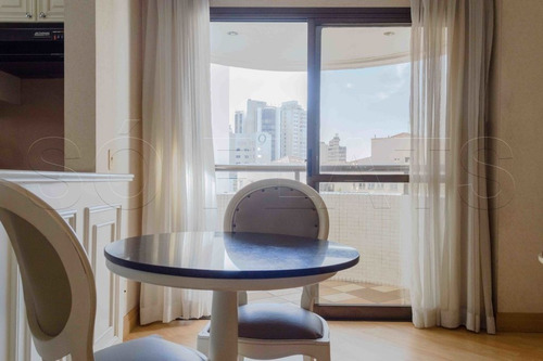 Imagem 4 de 15 de Flat P/ Locação Nos Jardins ? Paulista Wall Street Mobiliado Com 1x Dormitório 48m² E Serviços. - Sf23977