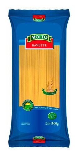 Pack X 20 Unid Fideos  Bavette 500 Gr Molto