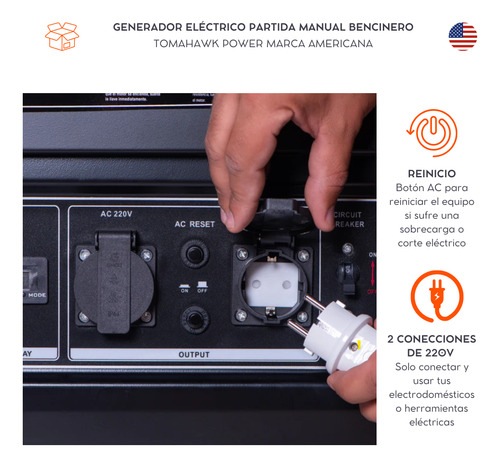 Generador 5.0kva Tomahawk Power Tg5000 Partida Manual
