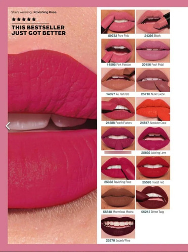 Labial Ultra Matte Tono Wild Cherry Ultra Color Avon