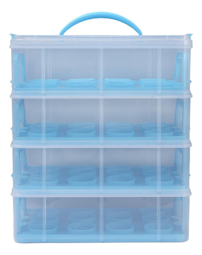 Para Contenedor De Cupcakes Con Tapa Recipiente Para 4 .