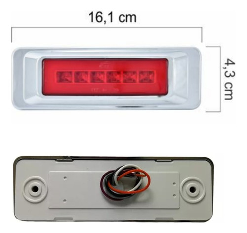 Lampara Mica Lateral Led Camiones Gandola Cava Buseta 12-24v