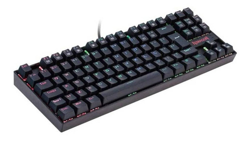 Imagem 2 de 2 de Teclado gamer Redragon Kumara K552 QWERTY Outemu Brown português Brasil cor preto com luz RGB