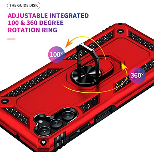 Funda Para Samsung Galaxy A13 5g Rojo Pc Duro Tpu Suave - 1