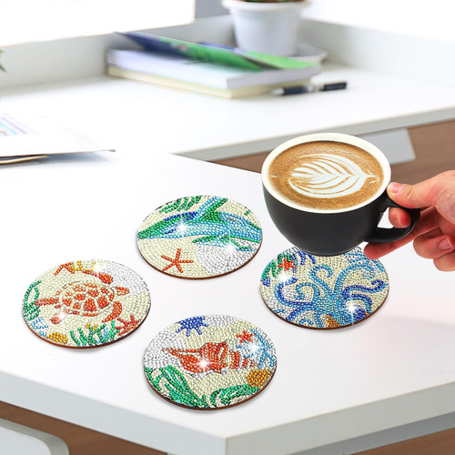 Gem Dot Paint Coasters Gem Dot Art Coasters Pintura De Arte