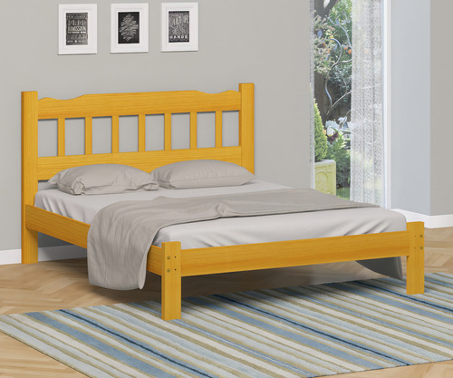 Cama Queen Perola Reforçada Cor Cerejeira