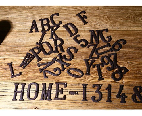 3pcs Signo De Número De Puerta De Casa De Hierro Forjado