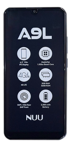 Celular Economico Nuu A9l Dual Sim 32 Gb Negro 3 Gb Ram Negro (Reacondicionado)