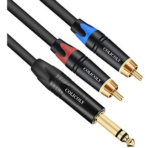 Colicoly 1/4 Estereo A Cable Rca, Cuarto De Pulgada Trs A 2