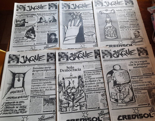 Precio C/u Revista Semanario Jaque 1984 No 29 30 32 33 34 35