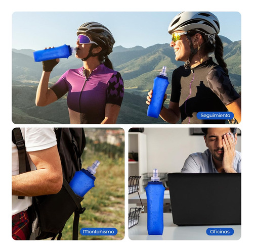 2 Botellas De Agua Blandas, Soft Flask Plegable 250ml