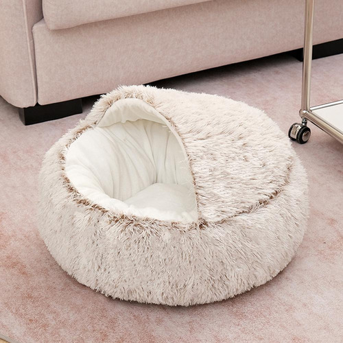Cw Casa De Invierno Semicerrada Para Gatos Y Perros, Cama