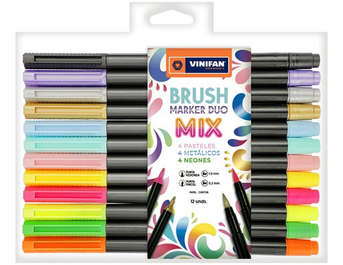 Marcador Vinifan Brush Marker Duo Mix X12 (76193)